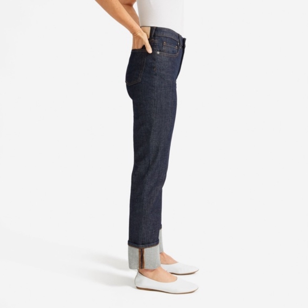 Everlane The High Rise Straight Jean Cuffed